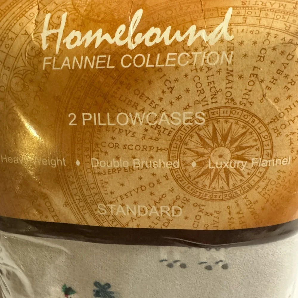 Homebound Flannel Christmas Llama Standard Pillow Cases One Pair New In Package